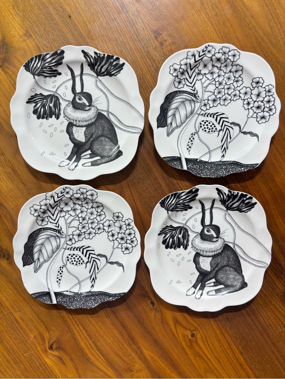 Anthropologie Florence Balducci Wild Masquerade Canape Plates - Set of 4